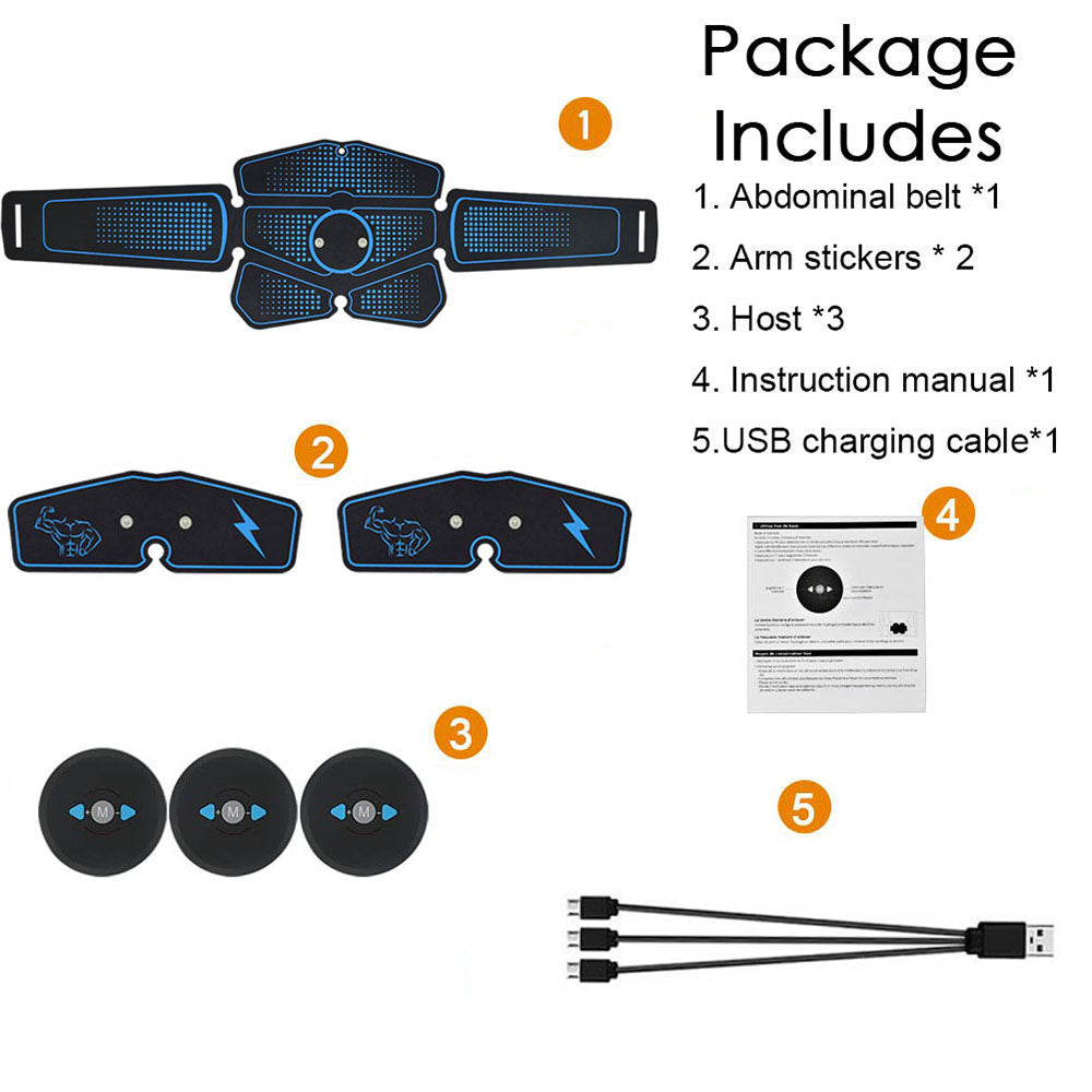 EMS Abdominal Muscle Trainer Set – Full Body Fitness Equipment