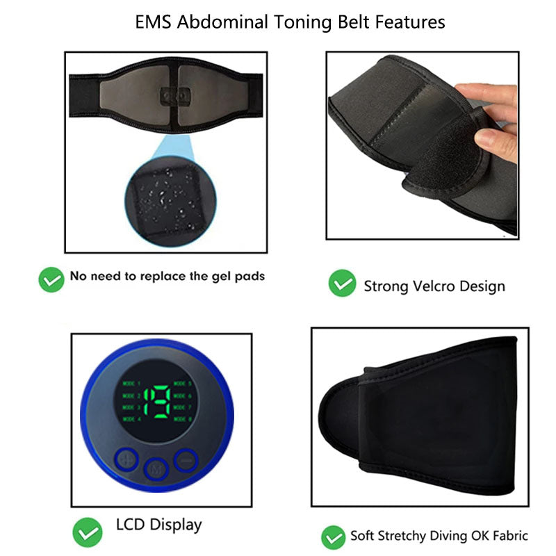 EMS Abdominal Trainer – Slim Fit Muscle Stimulation Belt